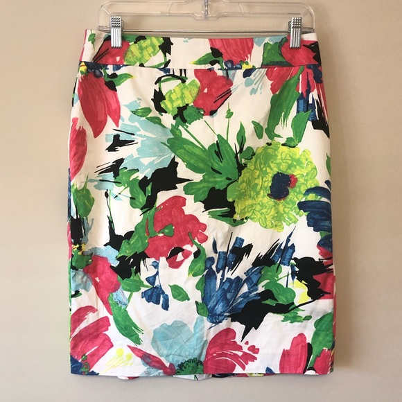 Ann Taylor Dresses & Skirts - Ann Taylor Bright Floral Pencil Skirt